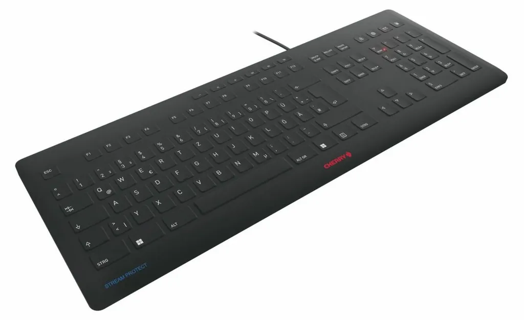 Clavier de bureau Cherry STREAM PROTECT AZERTY noir idéal pour poste partagé - 3