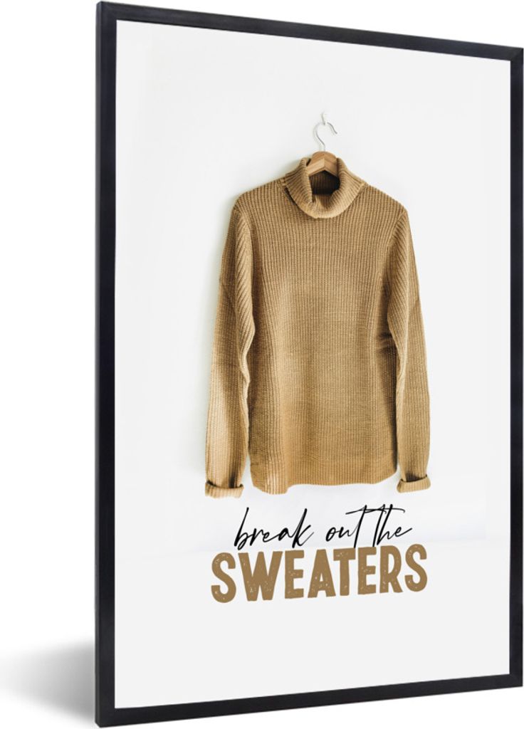 MuchoWow Gerahmtes Poster Pullover - Winter - Angebot 60x90 cm - Poster mit Schwarzem Bilderrahmen Wandposter Rahmen Foto Bilder - Kunst