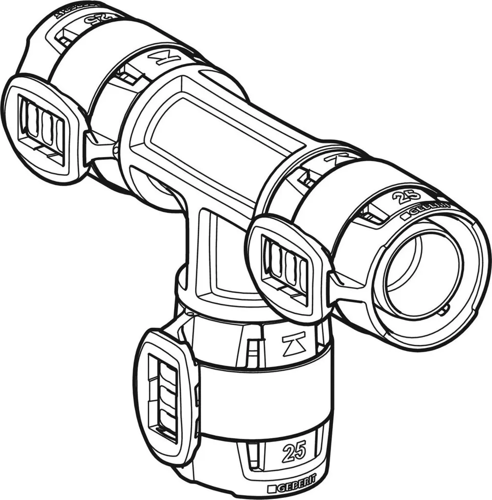 Raccordo a T Geberit FlowFit d40 90 Gradi PPSU per Progetti Idrici - 3