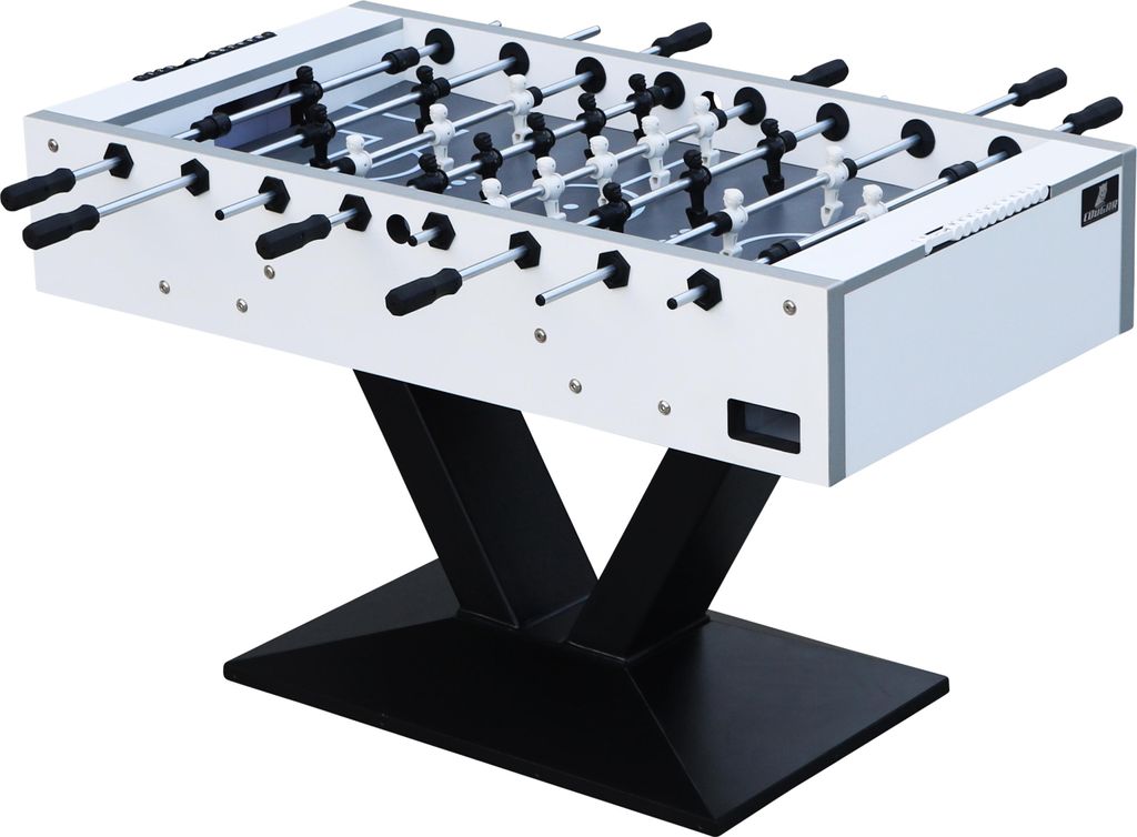 Cougar Worldcup Premium Pro Tischkicker / Kickertisch in Weiß | Fußballtisch inkl. 4 Bälle & Punktezähler | Indoor Tischfußball für Kinder & ...