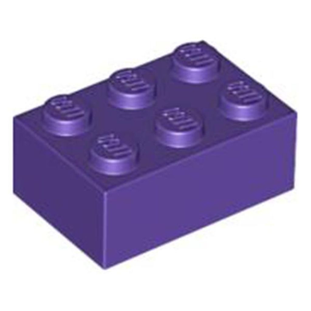 Lego 2x3 Stein 3002 - 250 Stück Dunkles Lila