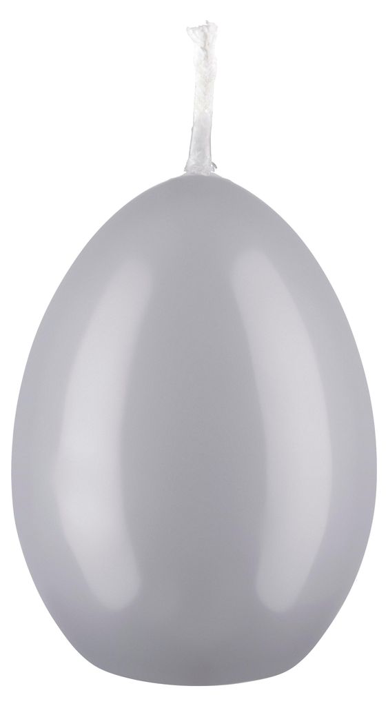 Eikerzen Silbergrau, 60 x Ø 45 mm, 6 Stück