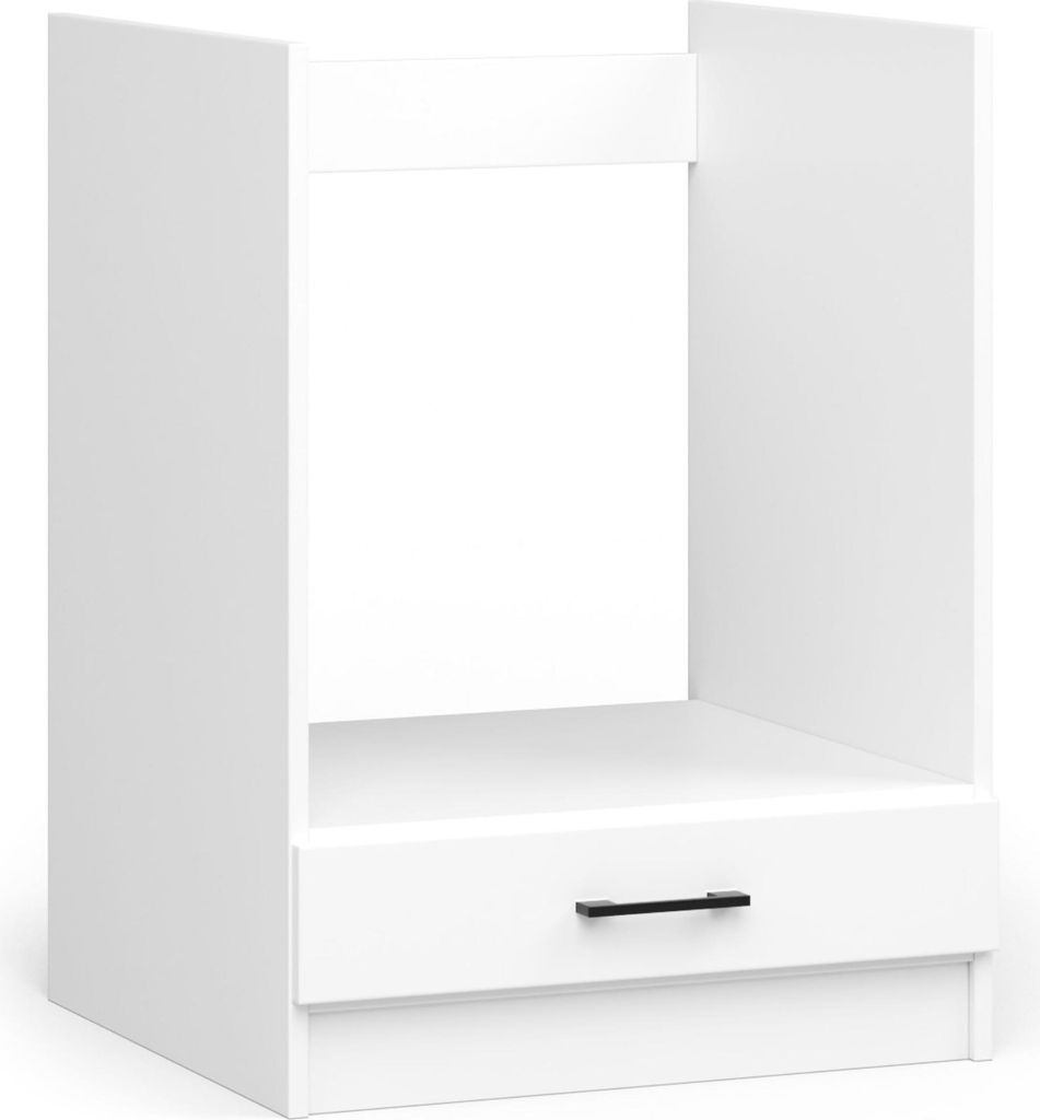 Herdumbauschrank – Unterschrank für Herd – Einbauherd Schrank – Backofen-Unterschrank S60 – OLIWIA – Weiß Matt – Stilvolle Basis für...