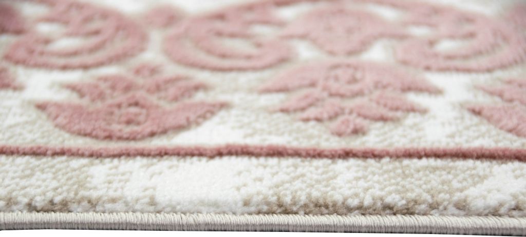 Teppich Vintage in Rosa Beige Creme Größe