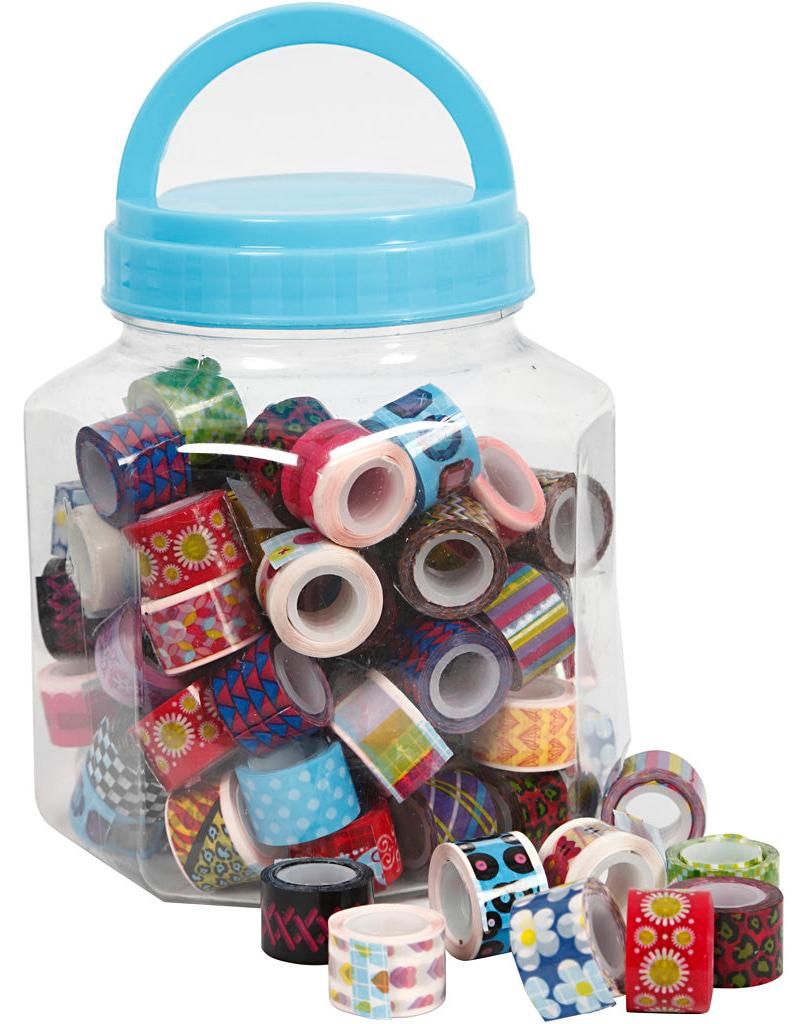 Creativ Company Klebeband Set - Dekotape im Eimer, 90 Stück Produktbild 