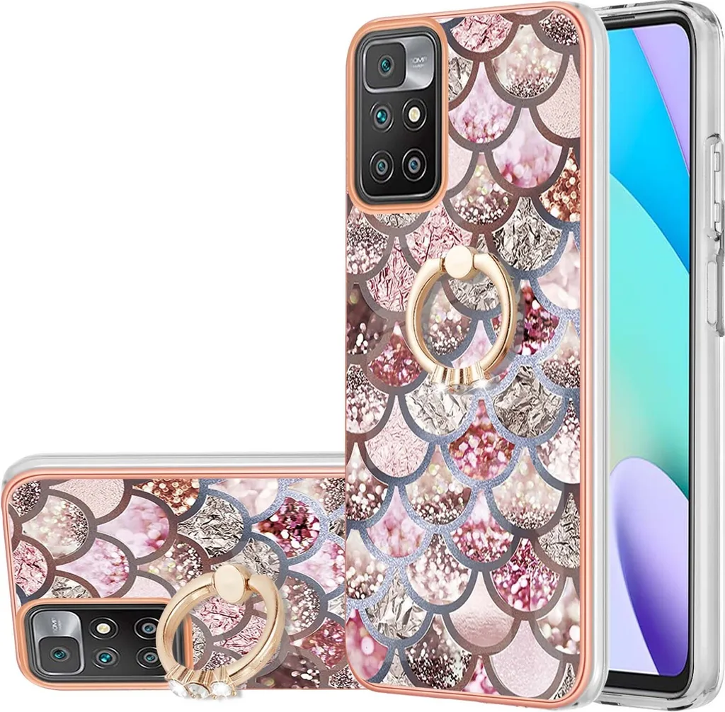 Cover Xiaomi Redmi 10 Caffè Style | TPU Shockproof con Ring Holder