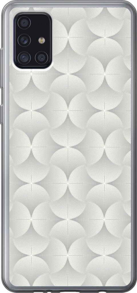 MuchoWow Handyhülle Schutzhülle Hülle für Telefoonhoesje Samsung Galaxy A52 5G Muster - Silber - Retro Silikon Softcase Handy Hülle - Umschlag