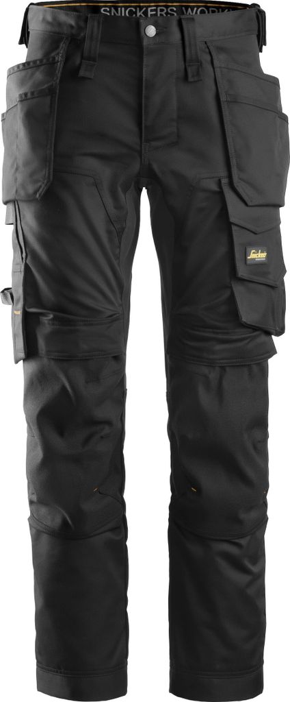 Snickers Workwear 6241 AllroundWork, Stretch-Arbeitshose, Schwarz - Größe 60