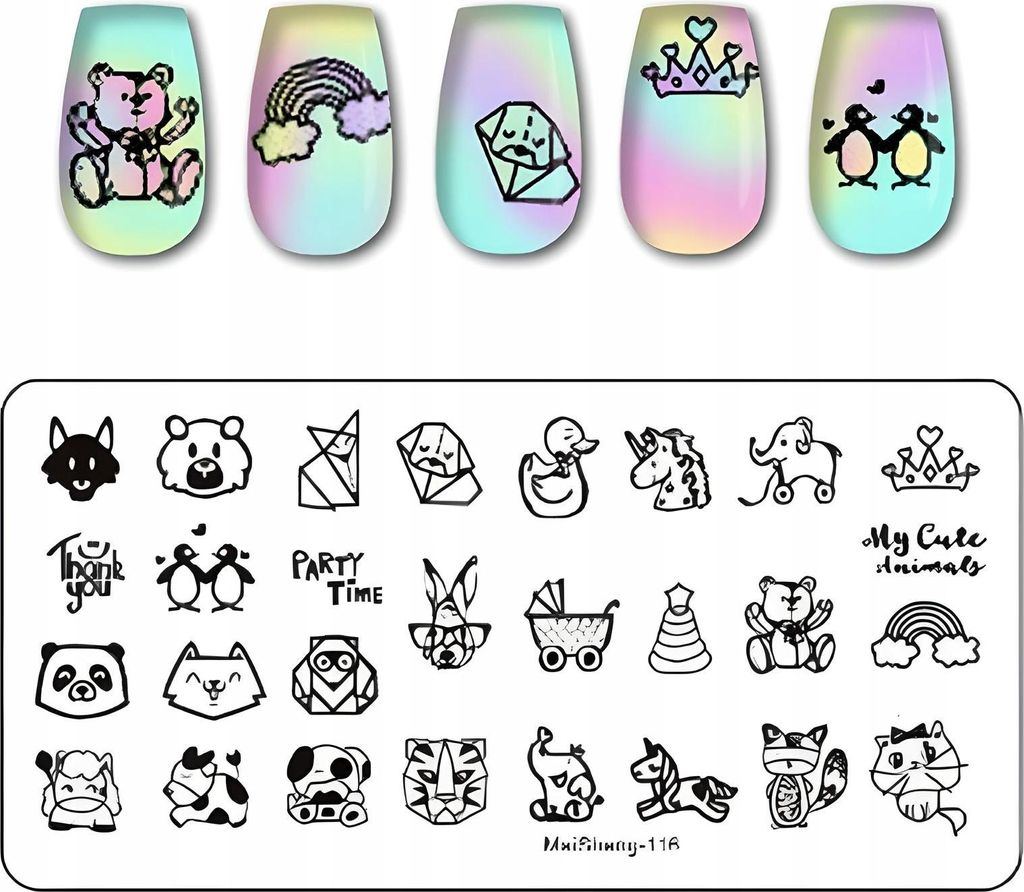 MaiSheng-116 Nagelkunst-Stempelplatte