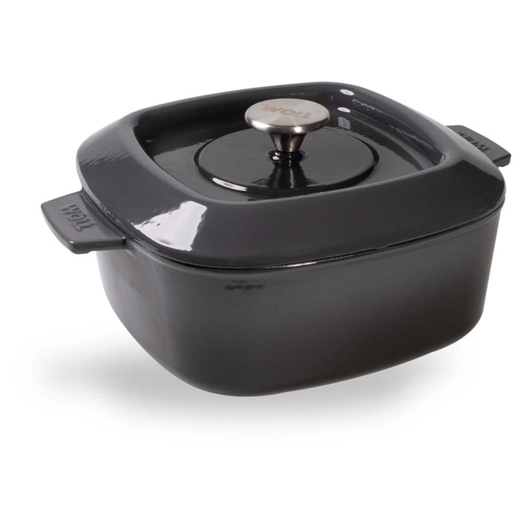 WOLL 'Iron Kasserolle viereckig mit Deckel in Carbon Grey Produktbild 8