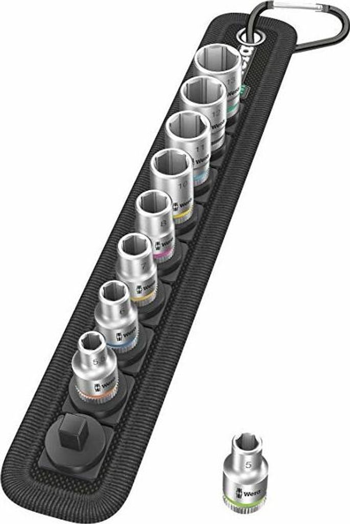 Set di bussole esagonali esterne Wera 9 pezzi 3/8" (10 mm) Immagine del prodotto 