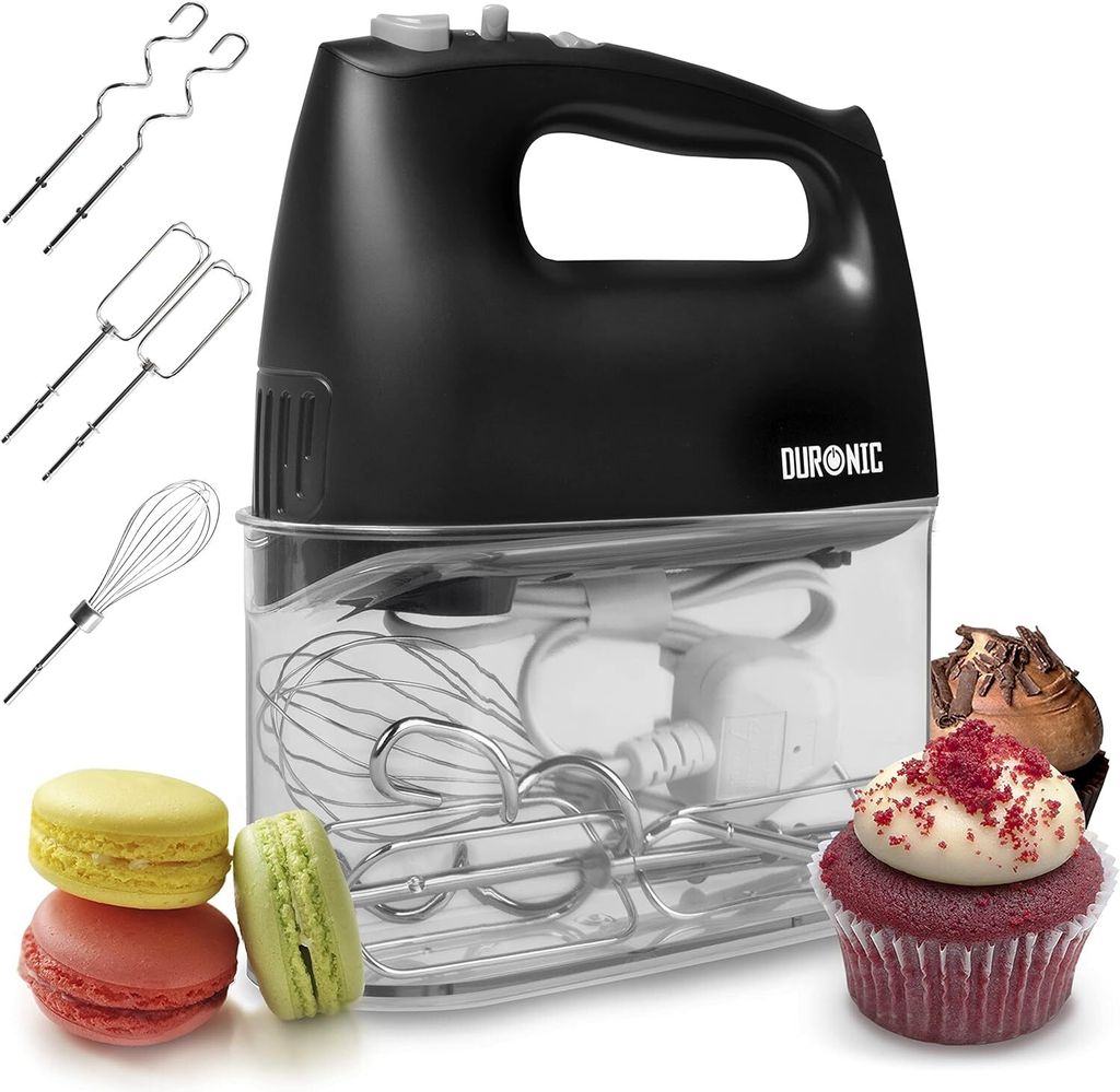 Duronic HM4 BK elektrischer Handmixer - 400 Watt - Produktbild 