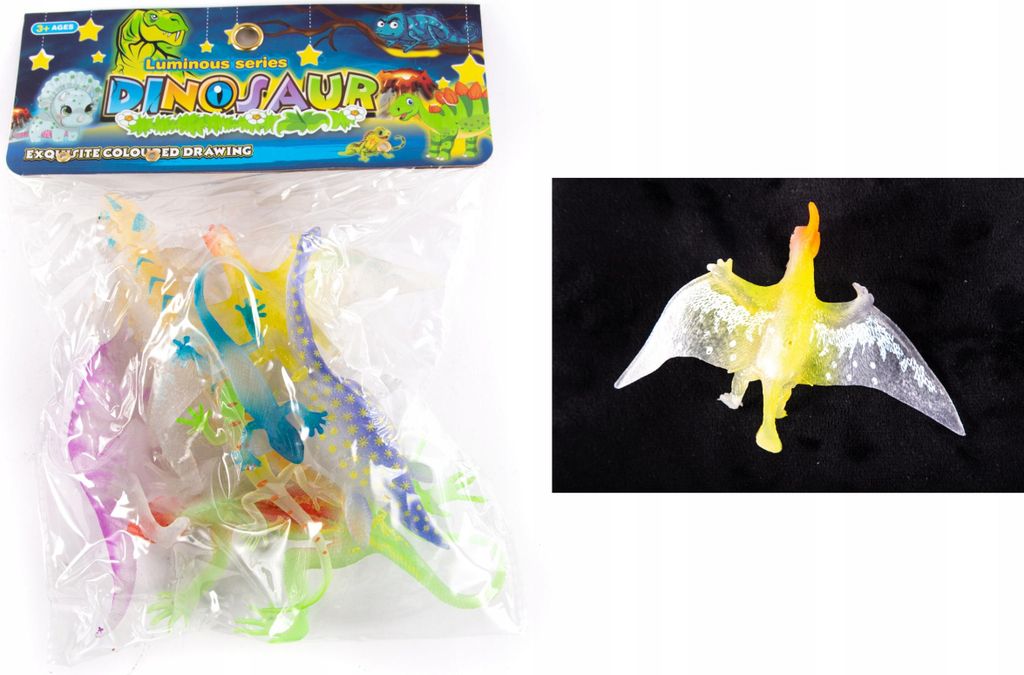 Dinosaurier Figuren Set 7 Stück - Im Dunkeln Leuchtend - Robustes Spielzeug für Kinder