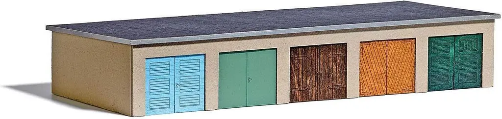 Busch 1648 Complexe de garages H0 - Kit de modélisme ferroviaire 1:87