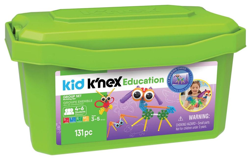 K'nex Bauset Kid K'NEX Gruppenset in Aufbewahrungsbox - Spielzeug 131 Teile