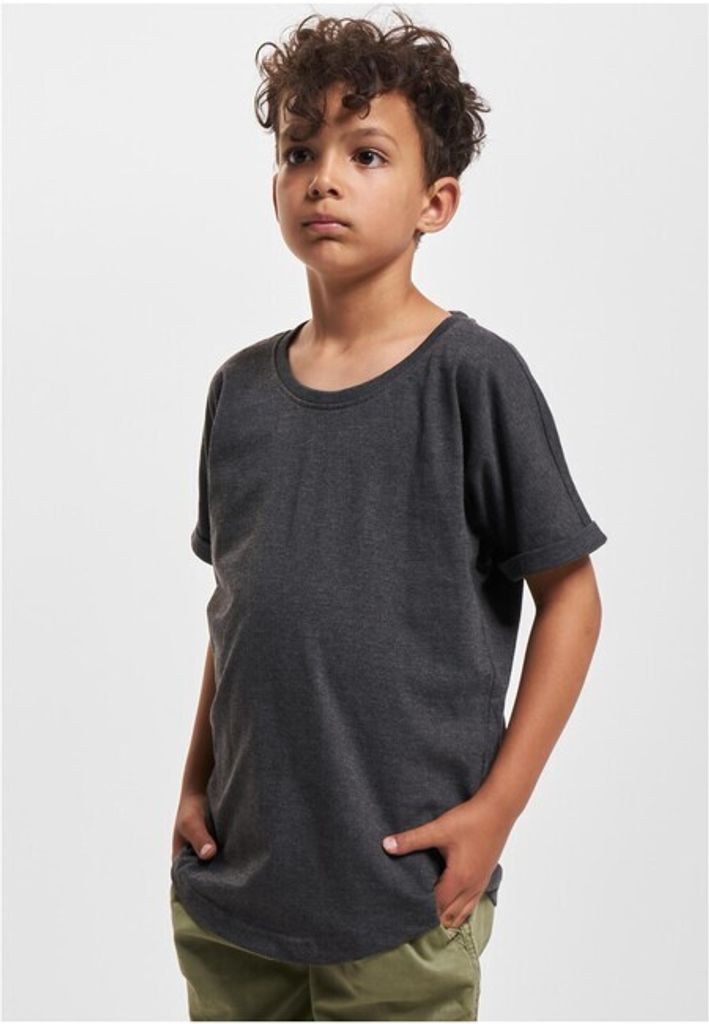 UCK1561 - Boys Long Shaped Turnup Tee charcoal 158/164 Produktbild 