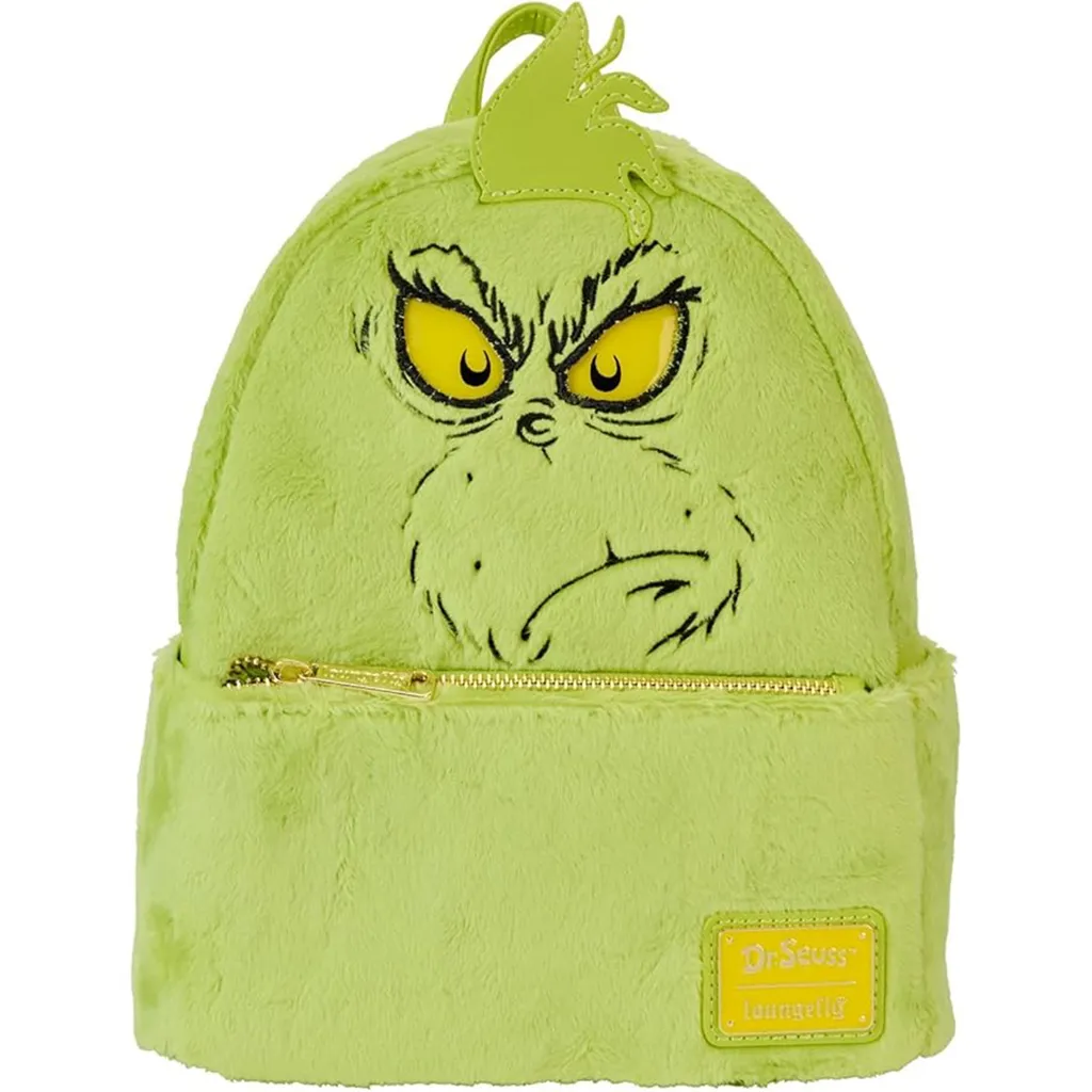 Sac à Dos Grinch Loungefly Peluche : Ne Perdez Plus Vos Objets à Noël