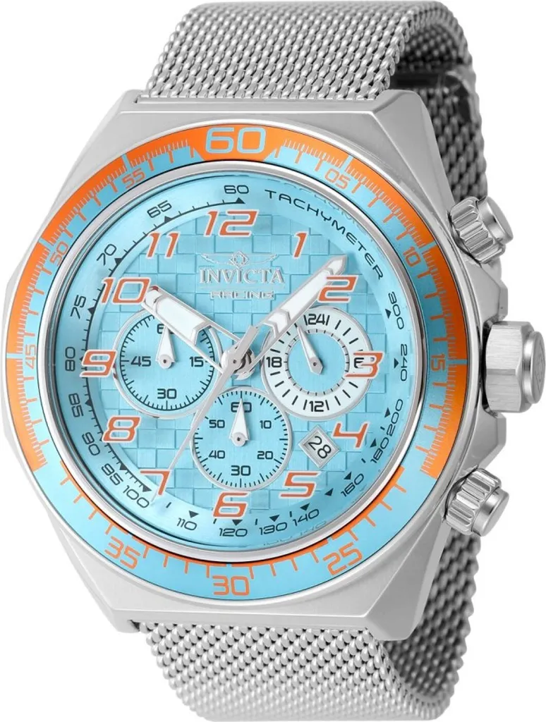 Invicta Racing 47901 Orologio da Uomo - Impermeabile - Analogico - Movimento Quarzo - acciaio inossidabile con quadrante blu - 50mm