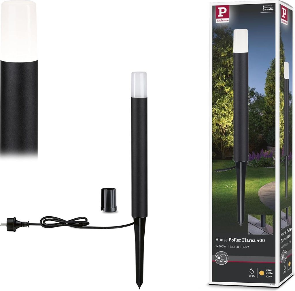 Svietidlo Paulmann Bolder Flarea 600 IP65 Black Obrázok produktu 