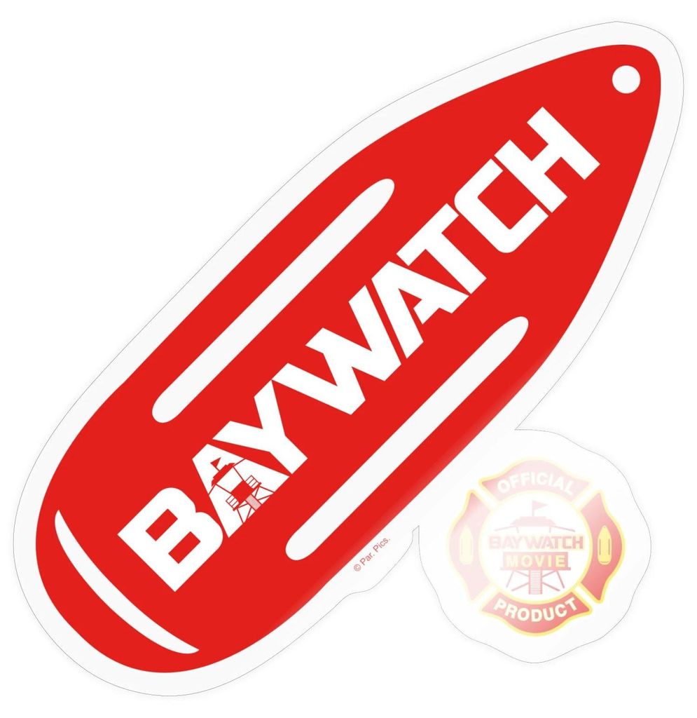 Spreadshirt Baywatch Rote Rettungsboje Sticker Aufkleber, 10 x 10 cm, Transparent glänzend