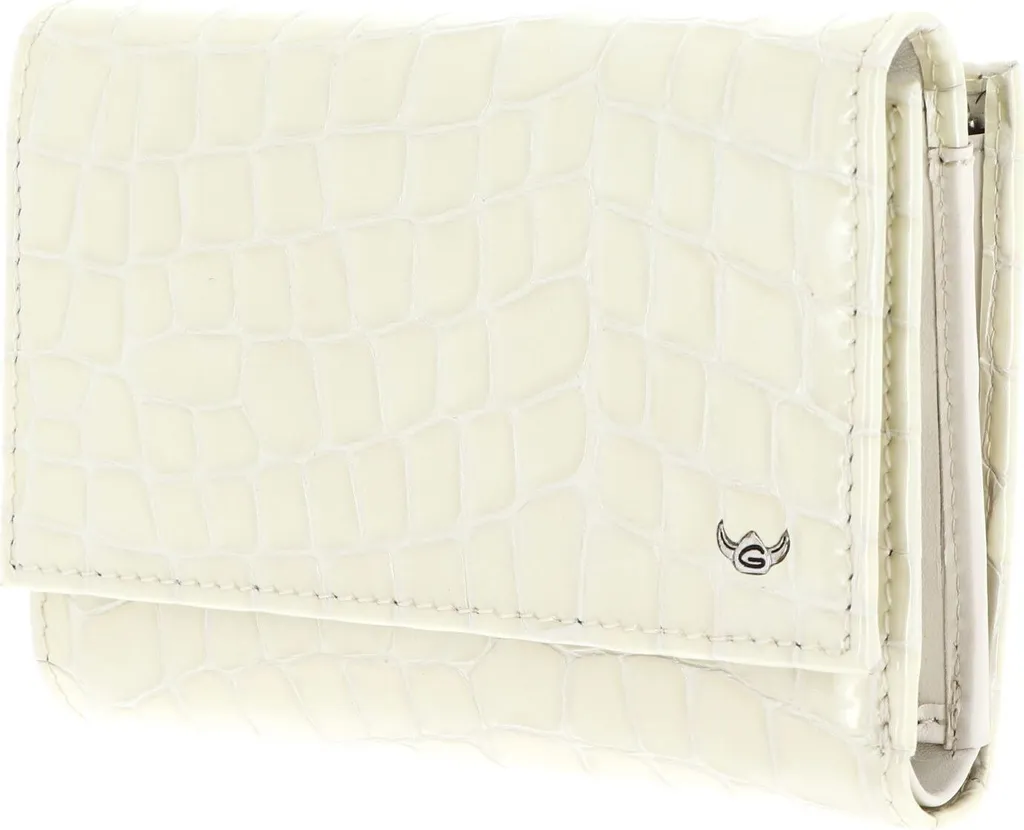 Petit Portefeuille Femme en Cuir de Vachette Souple Coloris Crème