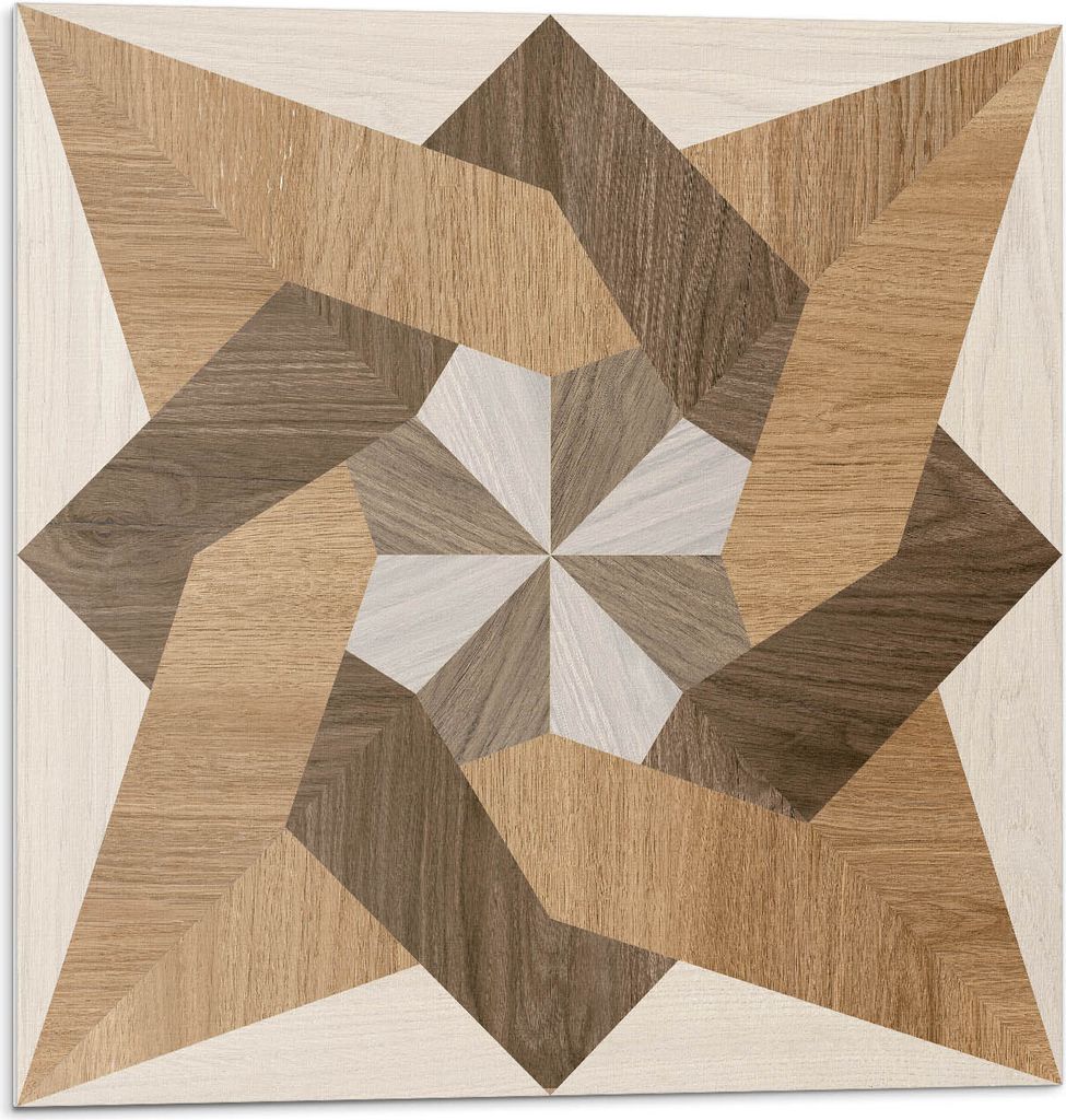 Polygonales Holzmosaik – Selbstklebende Fliesen – Wandverkleidung – Wandpaneel – PVC Fliesen – Vinylflisen – PCV Flisen – Selbstklebe...