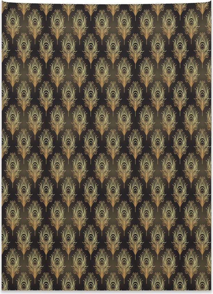 Abakuhaus Art Deco Wandteppich, Jazz Ära Inspiration aus Weiches Mikrofaser Stoff Kein Verblassen Klare Farben Waschbar, 110 x 150 cm, Hell Orange...