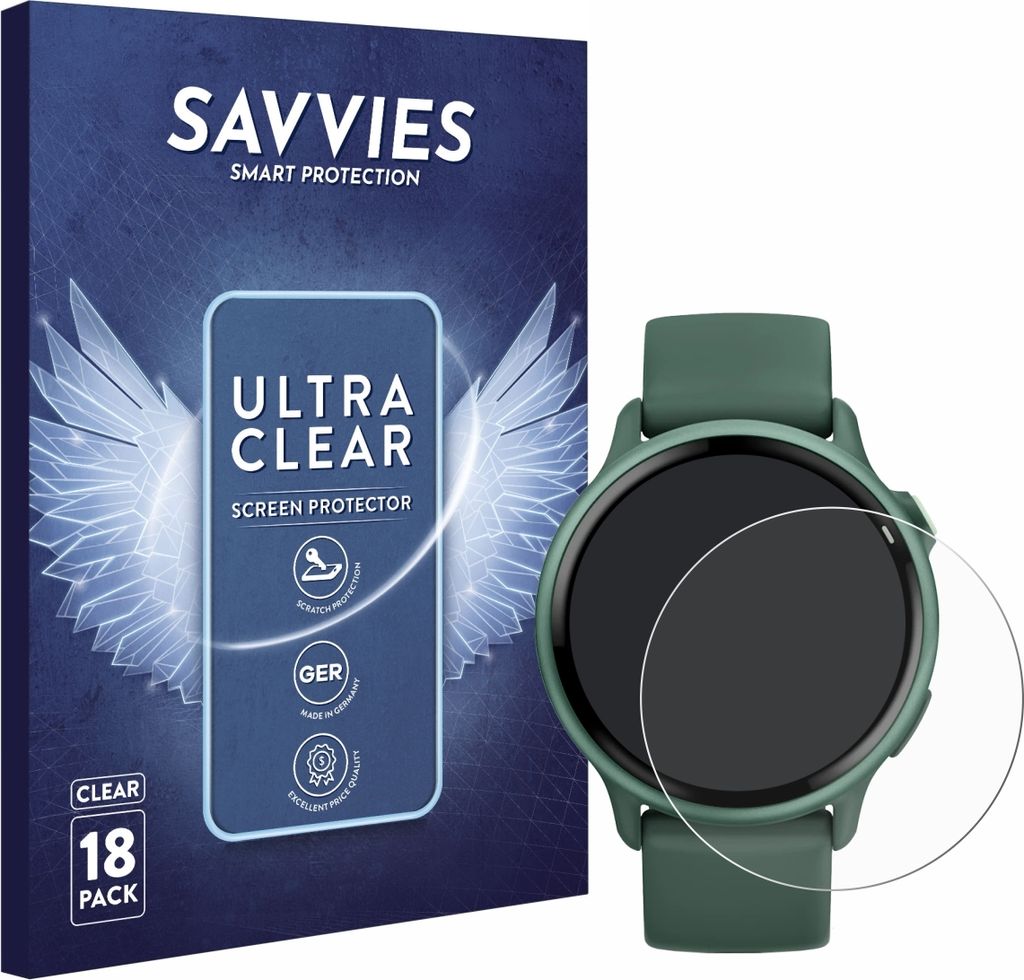 18x Für Garmin vivoactive 6 Schutzfolie Savvies Produktbild 