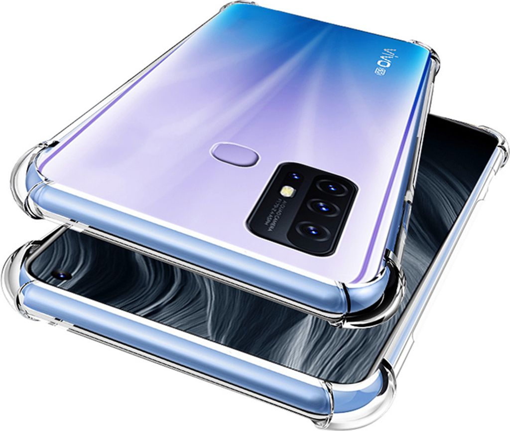 VIVO Z6 Hülle, LaimTop Crystal Transparent Weich TPU Bumper Stoßfest Fallschutz Schutzhülle für VIVO Z6