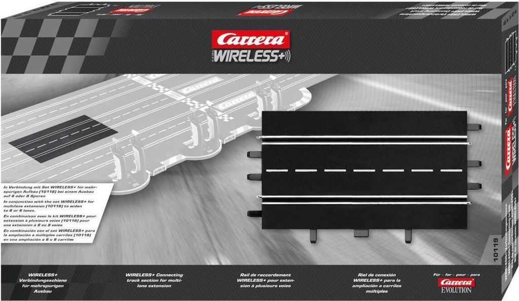 CARRERA DIVERSE Wireless Verbindungsschiene für mehrspurigen Ausbau Evolution