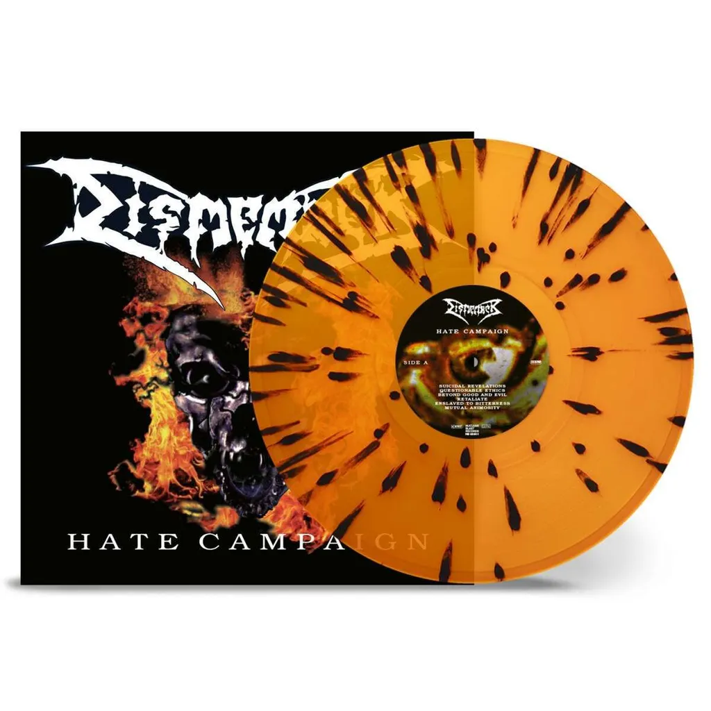 Album Metal Dismember Hate Campaign Vinyle de Collection Orange Noir