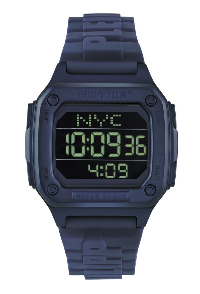 Philipp Plein PWHAA0321 Digital-Armbanduhr Hyper $hock Blau