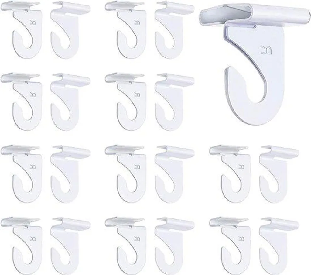 Supports muraux pour plantes et déco, lot de 20 fixations en T blanc