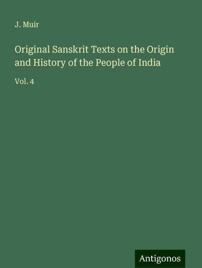 Original-Sanskrit-Texte über den Ursprung und die Geschichte der Menschen in Indien