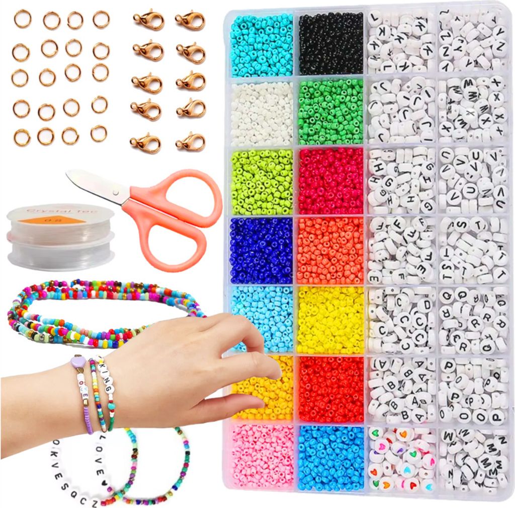 Perlen für Armbänder Halsketten Schmuck Set kreativ DIY Produktbild 1