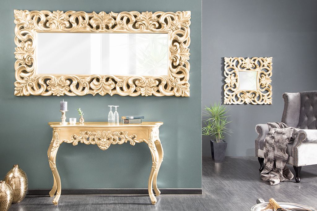 Großer Barock Design Spiegel VENICE gold antik 90x180cm Produktbild 3