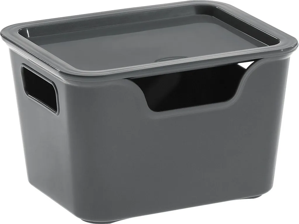 Rangement bureau et maison : Boîte Bella L 1,9 L Cep anthracite