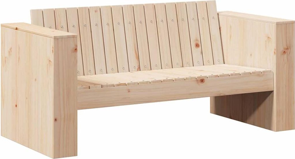 vidaXL Garten-Sofa Braun 134 x 60 x 62 cm Massives Produktbild 