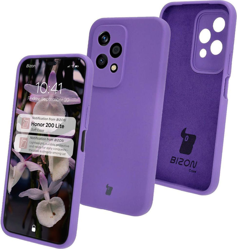 Bizon Soft Case für Honor 200 Lite, Lila