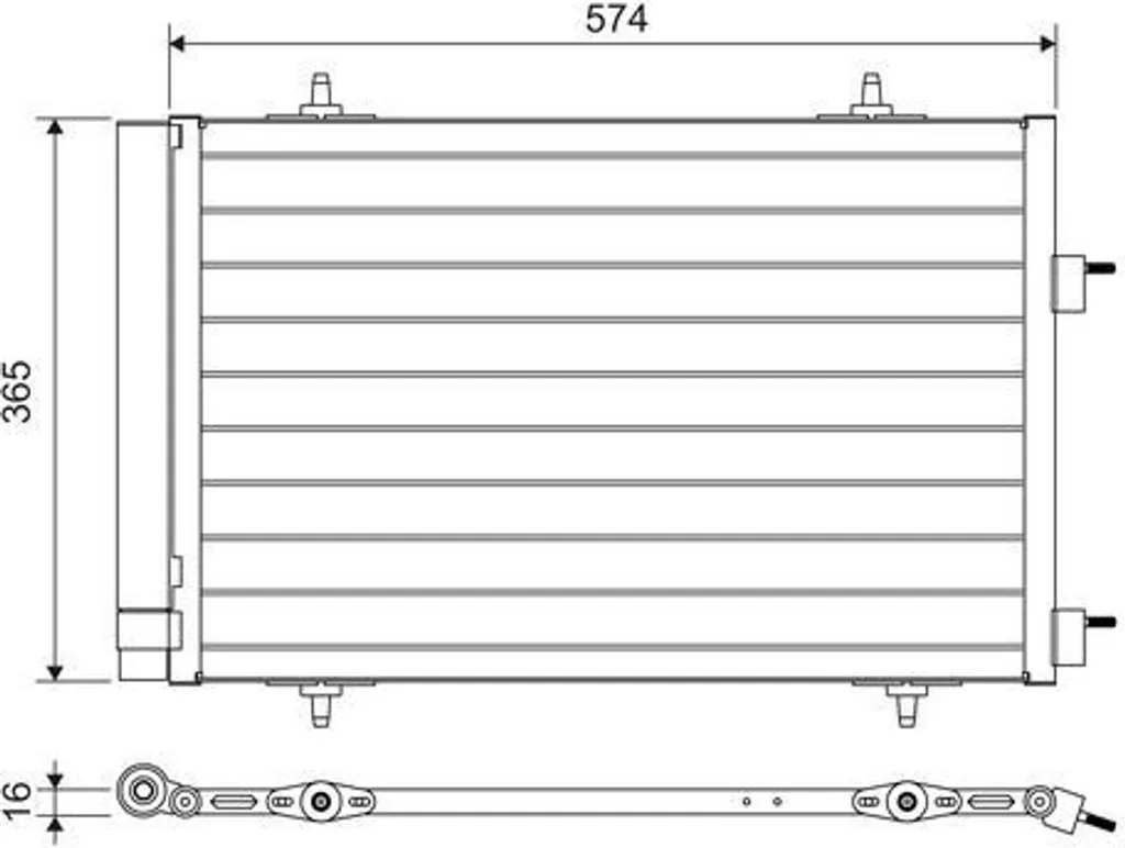 Condenseur Valeo 814365 Haute Performance pour Système de Clim OE 6455JA