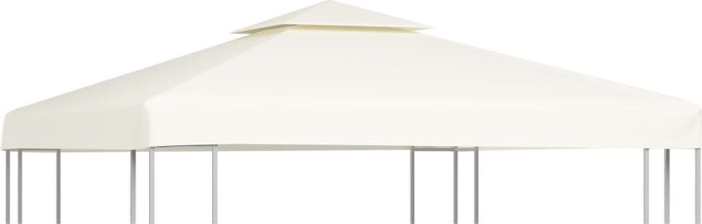 Pavillon-Ersatzdach 310 g/m² Cremeweiß 3x3 m