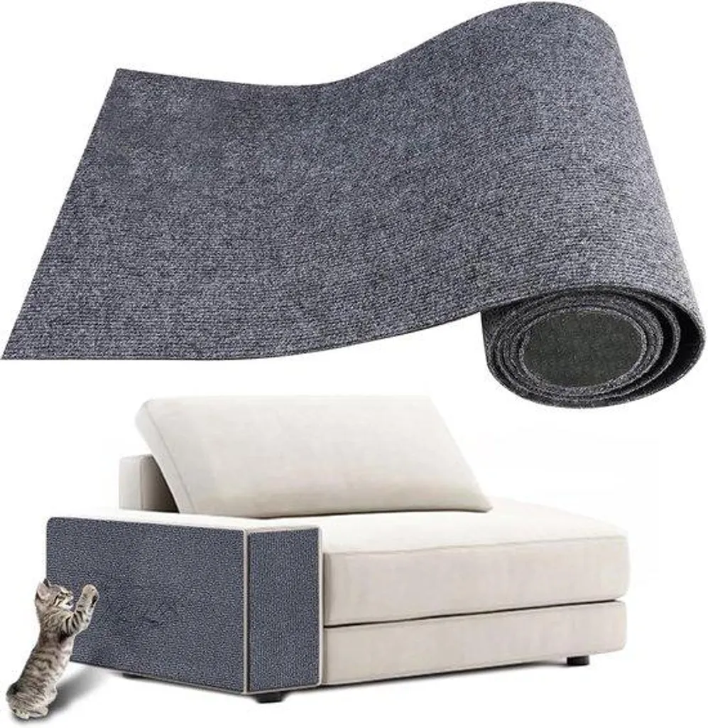 Rouleau de protection griffes chat 60x400cm gris clair adhésif