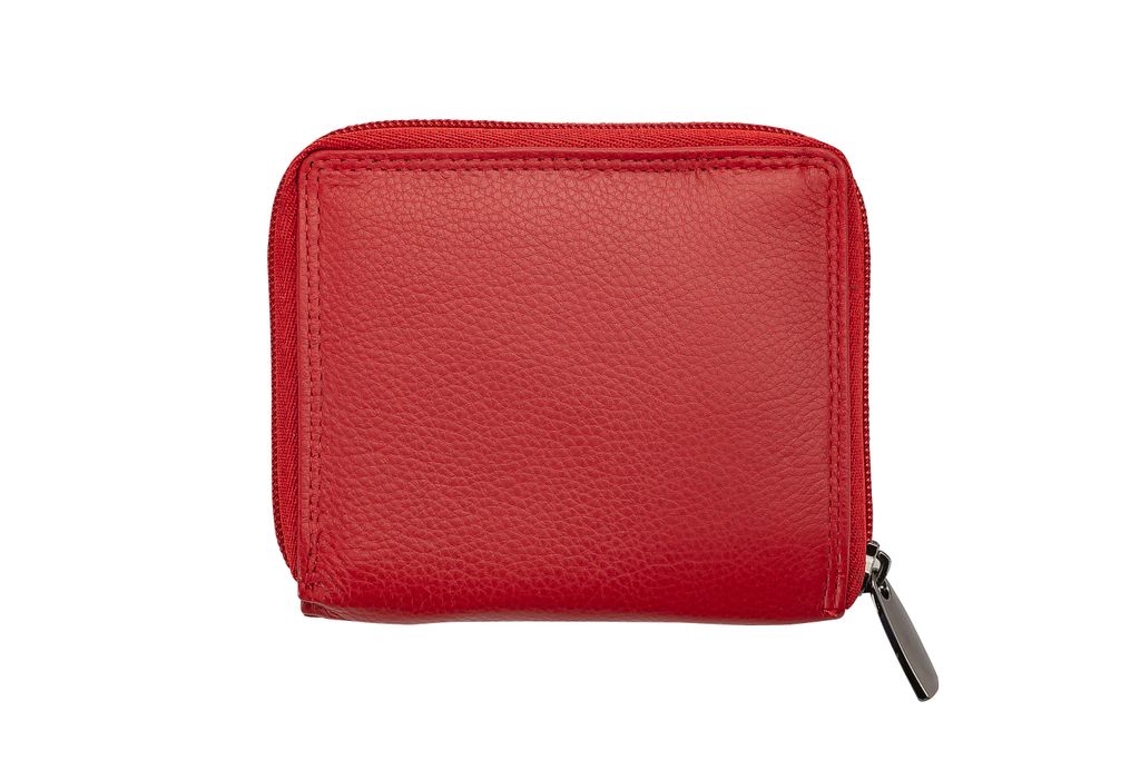 Josephine Osthoff Geldbörse Damen Leder Gross Portemonnaie mit Reißverschluss KleinGeldbörse Herren Kreditkartenetui Geldbeutel mit Wiener Schac...