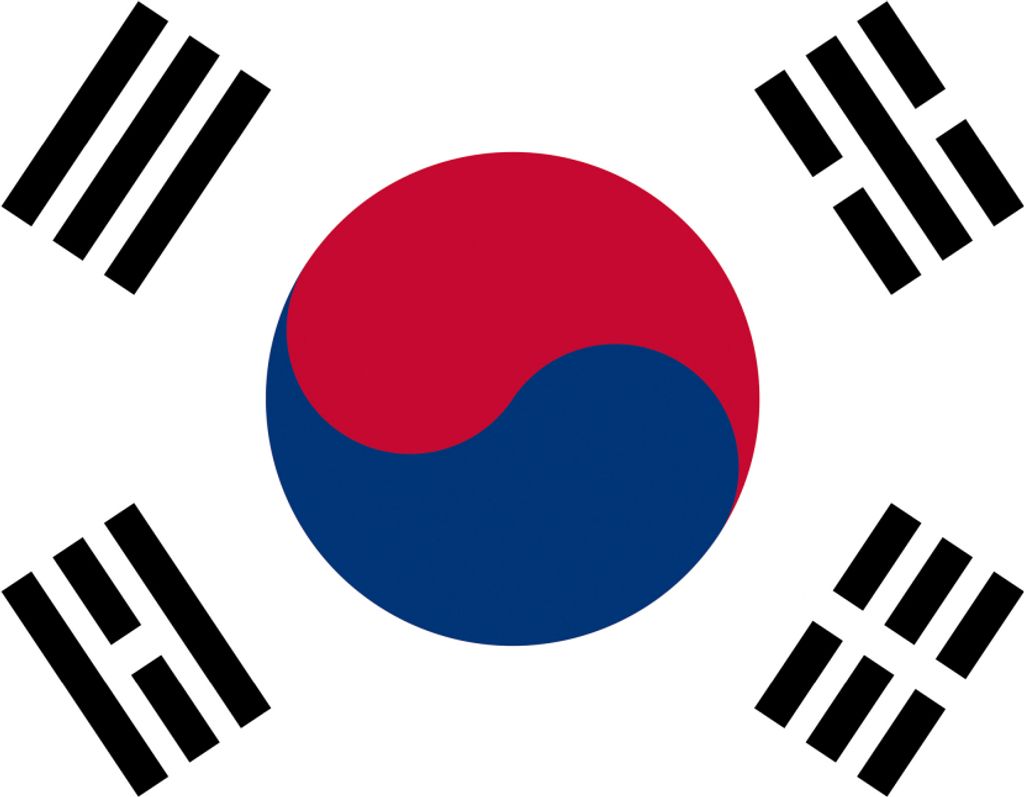 Südkorea Kunstdruck Bild - Flaggen Der Welt (40 x 50 cm)