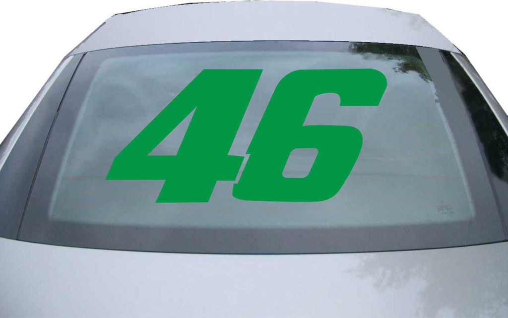 Indigos UG - Aufkleber Heckscheibe & Motorklappe DE2845 - grün - 600x285 mm - 46 rosi - Auto Scheiben Fenster Heckklappe Tuning Racing JDM - Die cut
