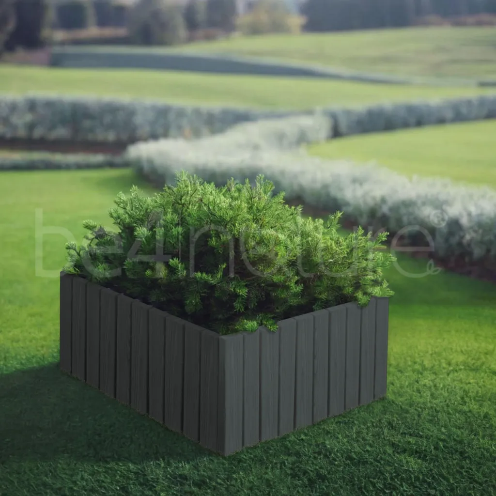 Rollborder be4nature 100x20 cm Gris Bordure de plate-bande en Pin