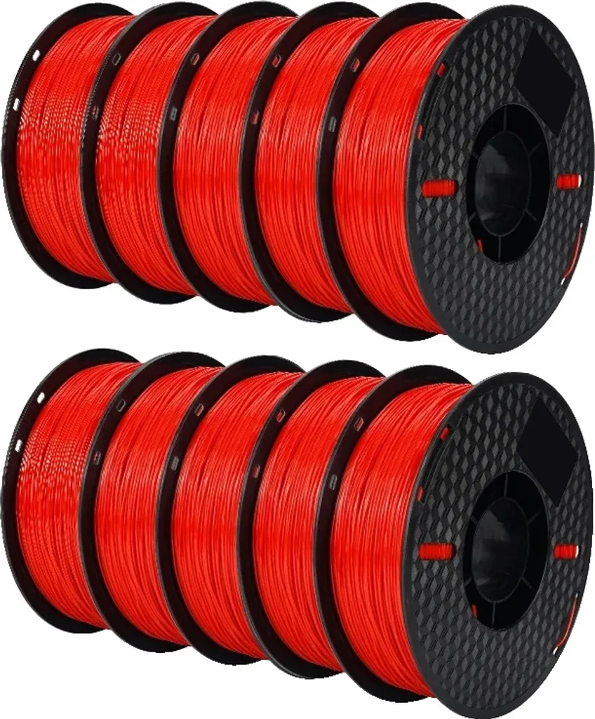 Filament TPU 1.75mm Rouge pour Pièces Souples et Joints - 10kg 95A