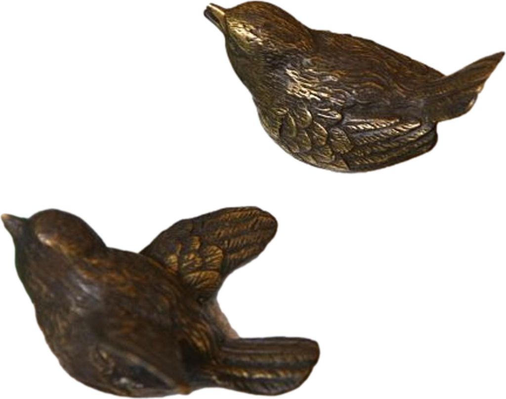Schöne Vögel aus Bronze Neu Frostfest Witterungsbeständig BOAN-1493