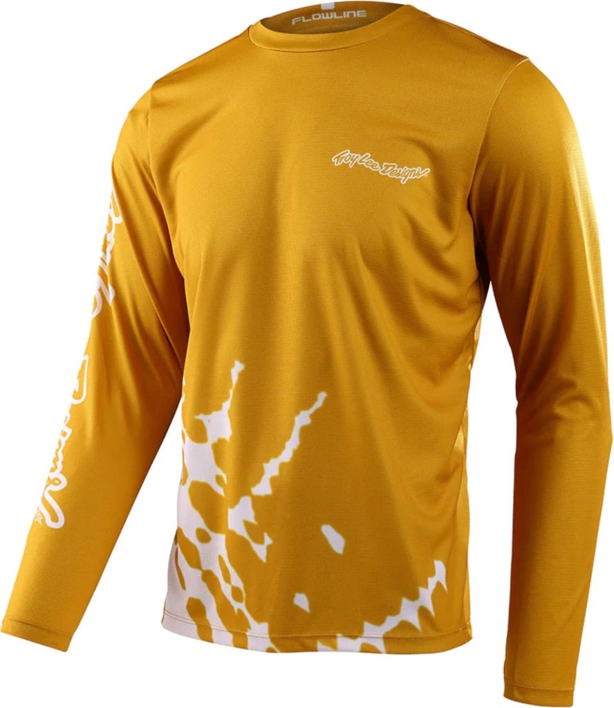 Troy Lee Designs Herren Jersey LS Flowline , Big Spin Gold Flake - Gold, S