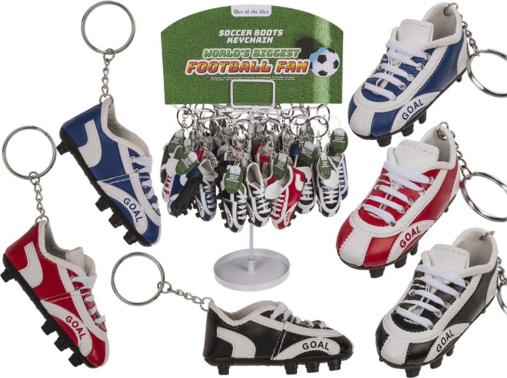 Schlüsselanhänger Fußballschuh, 8 cm, 3-farbig sortiert, Produktbild 